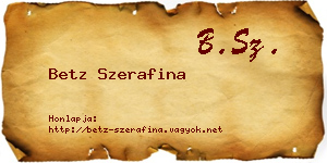 Betz Szerafina névjegykártya